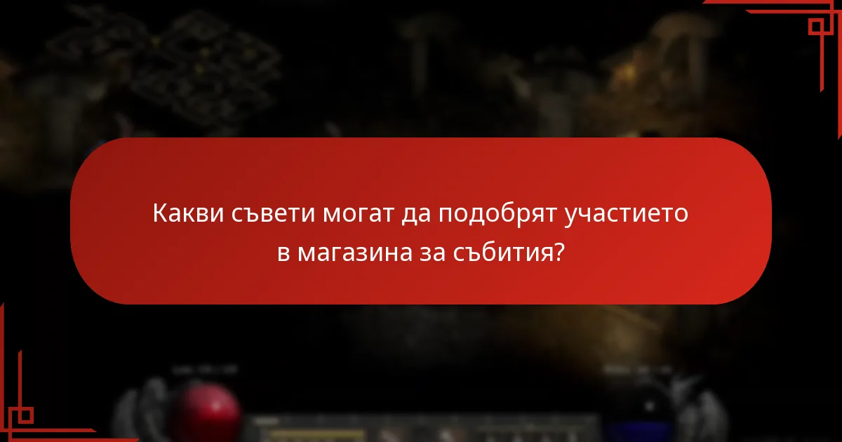 Какви са ползите от участието в магазина за събития?